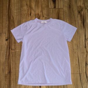 Purple polka dot top